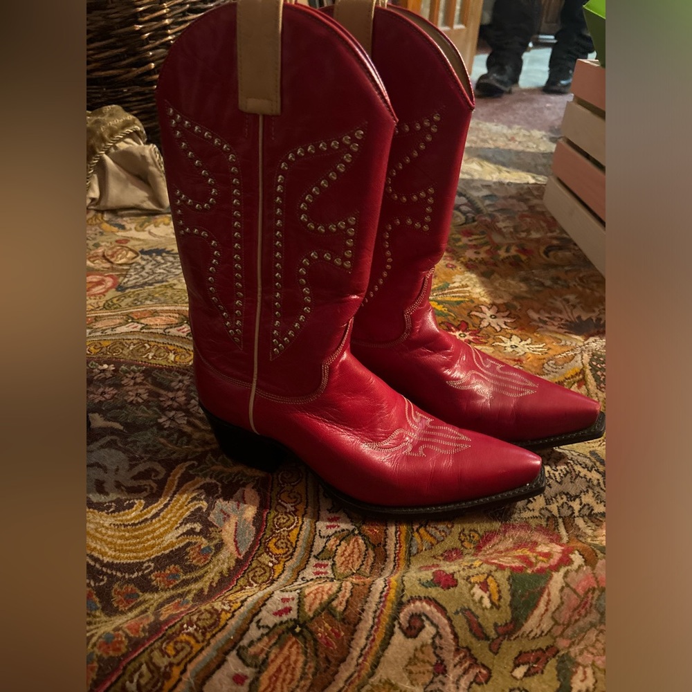 Red cow girl boots